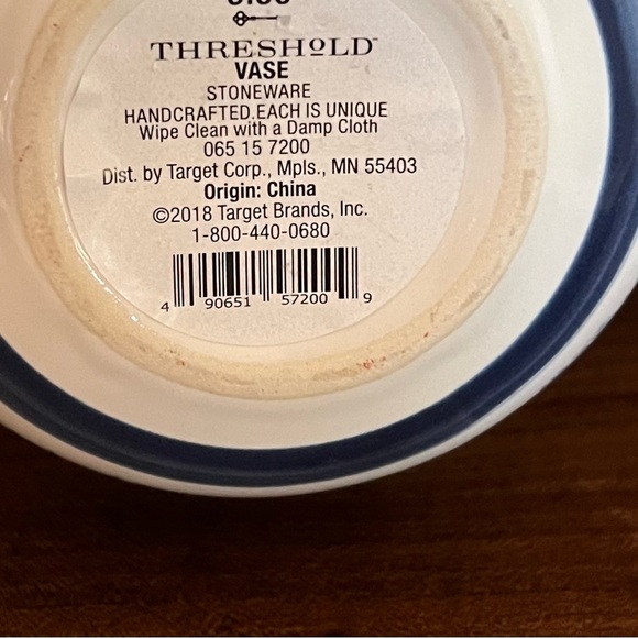 Threshold Studio McGee Coastal Stoneware Bud Vase, 6.5” - Picture 3 of 3